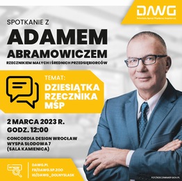 Już w czwartek we Wrocławiu spotkanie z Rzecznikiem MŚP